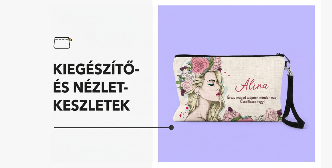 Személyre szabott táskák kiegészítőkhöz