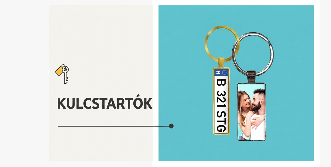 Személyre szabott kulcstartók