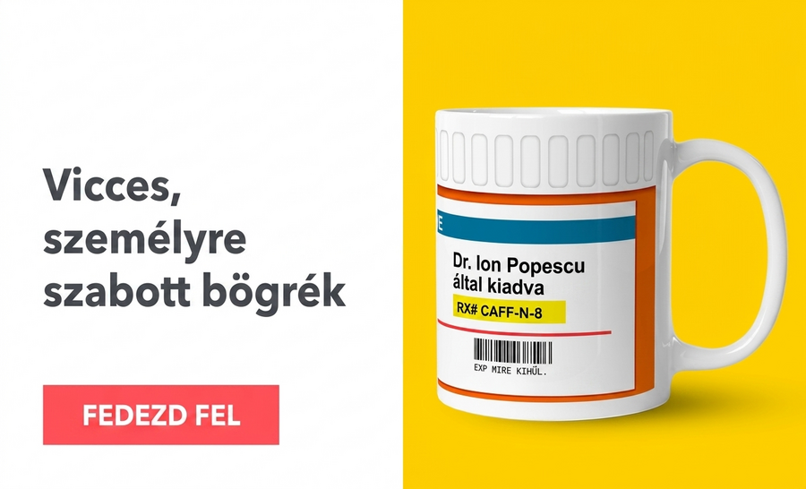 Vicces üzenetekkel ellátott bögrék