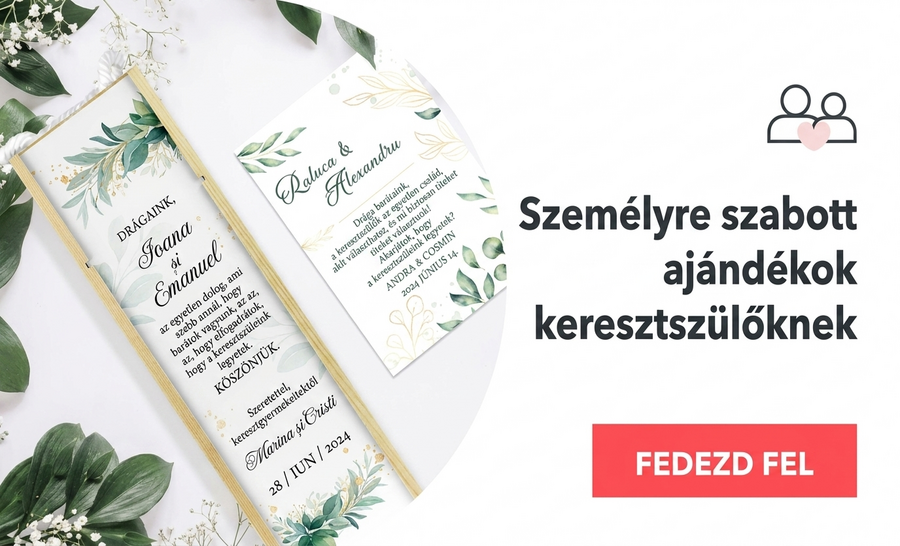 Ajándékok keresztapáknak és keresztanyáknak