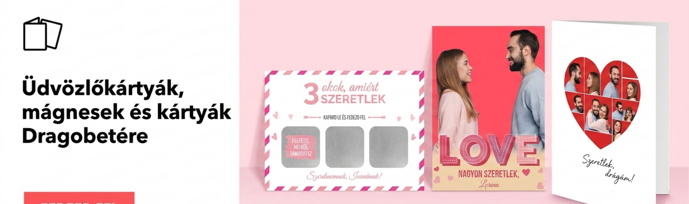 Üdvözlőkártyák, mágnesek és kártyák