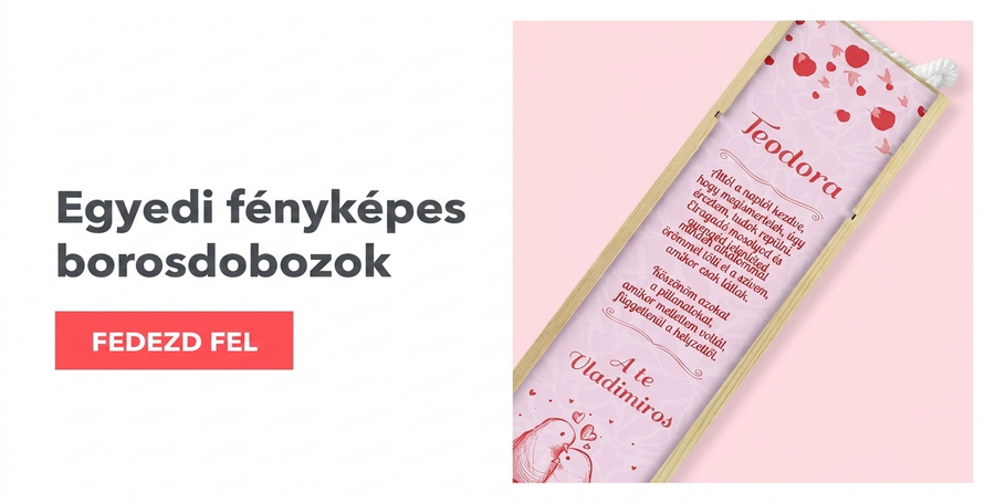 Személyre szabott borosdobozok fotóval