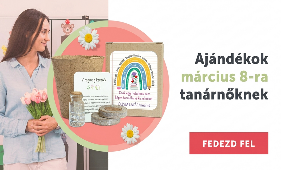 Személyre szabott ajándékok tanároknak március 8-án