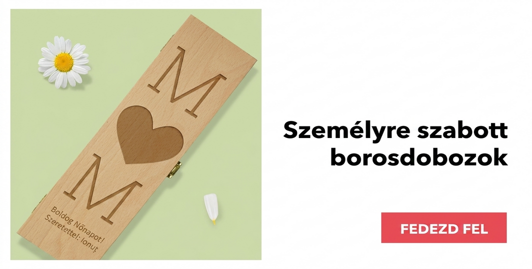 Személyre szabott borosdobozok március 8-ra