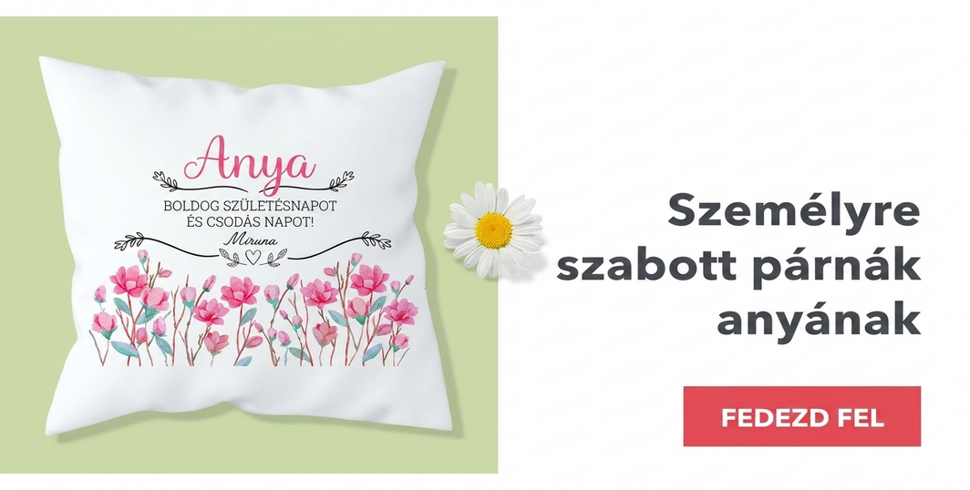 Személyre szabott párnák március 8-ra