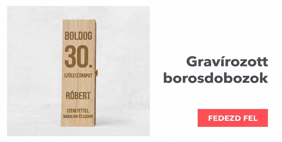 Gravírozott borosdobozok