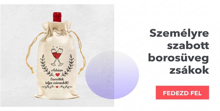 Személyre szabott borosüveg-táskák