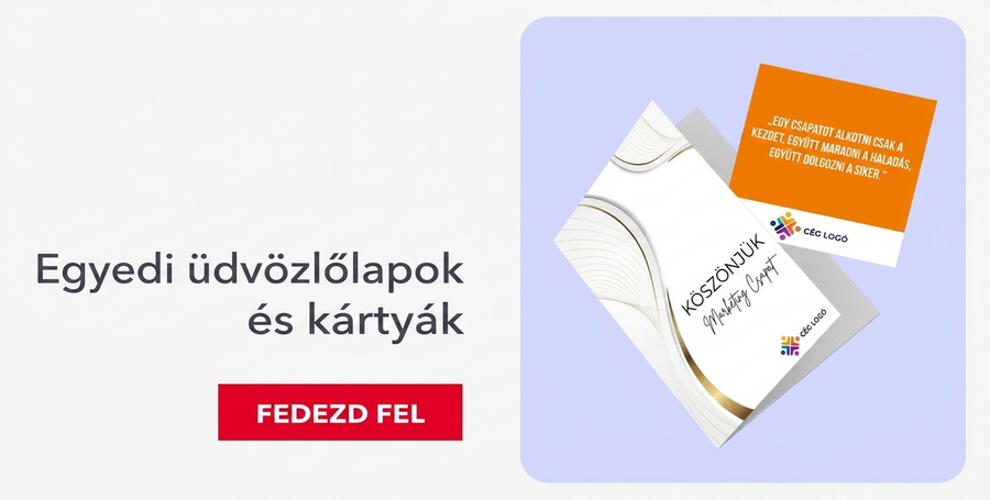Üdvözlőkártyák és vállalati kártyák