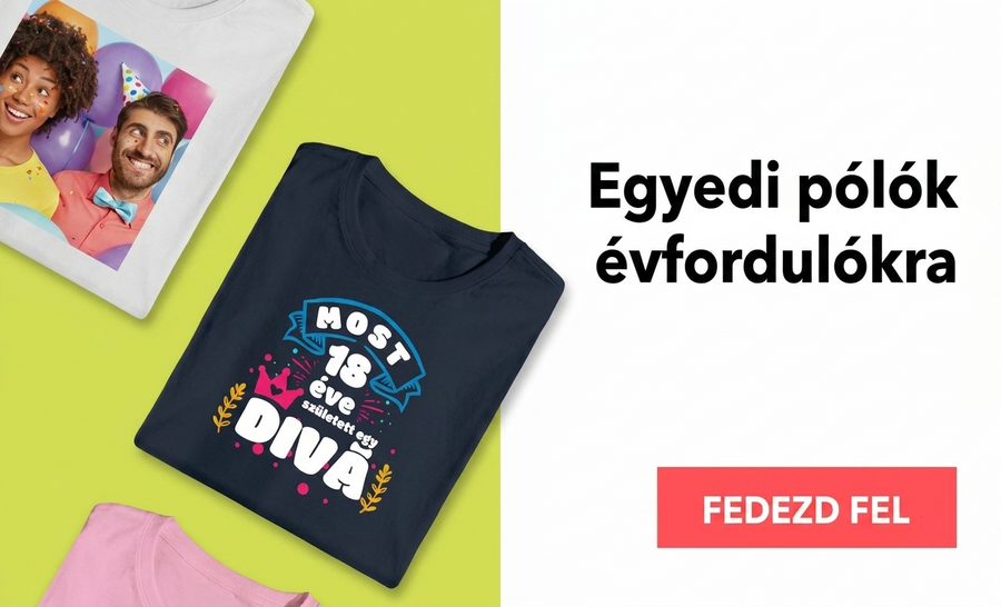 Személyre szabott pólók évfordulókra