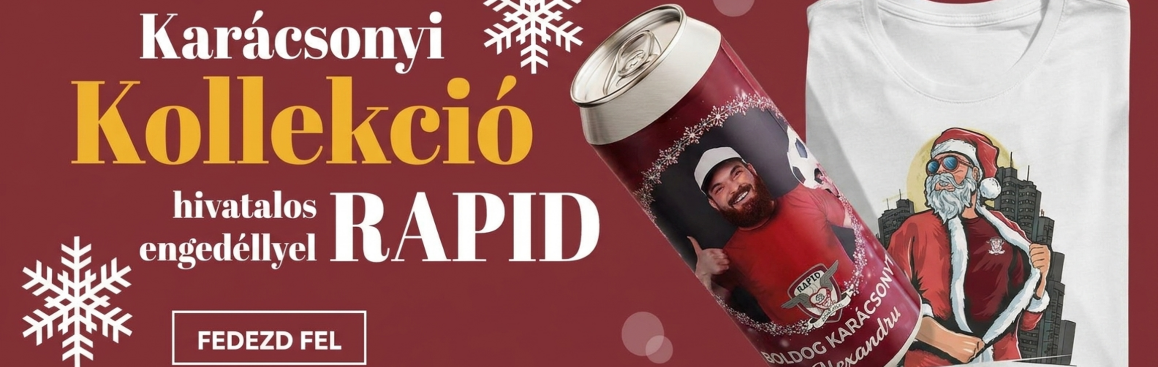Személyre szabott karácsonyi ajándékok az FC Rapid 1923 hivatalos licencével