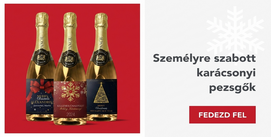 Személyre szabott pezsgők karácsonyra