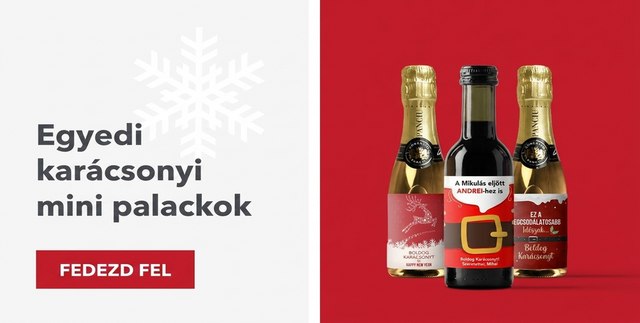 Személyre szabott mini karácsonyi palackok