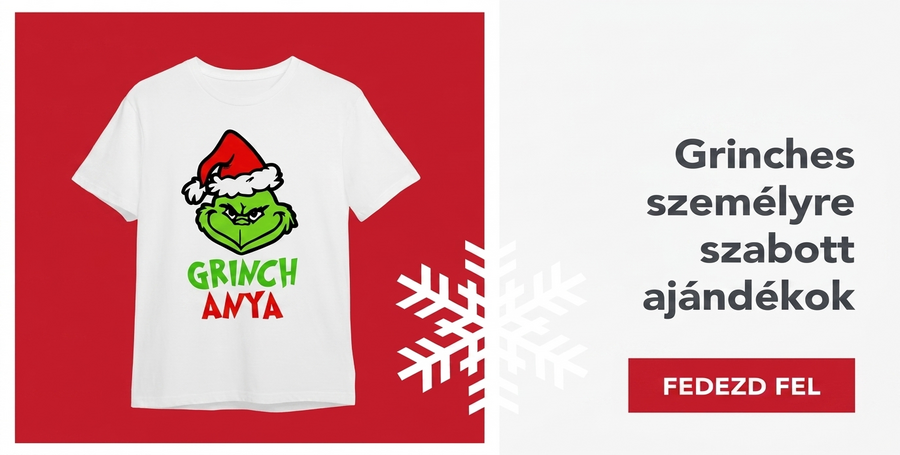 Személyre szabott ajándékok a Grinch-csel