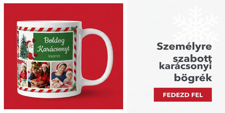 Személyre szabott karácsonyi bögrék