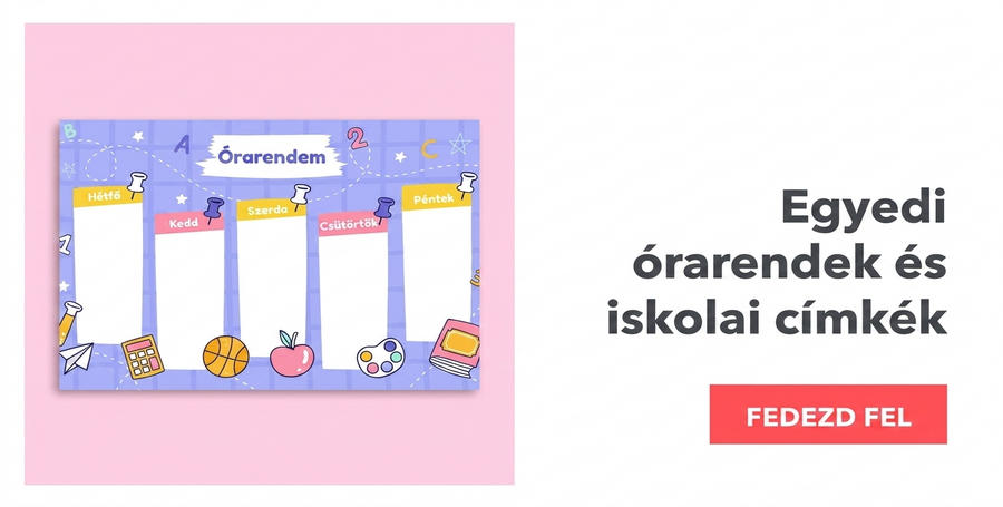 Iskolai órarendek és öntapadó címkék