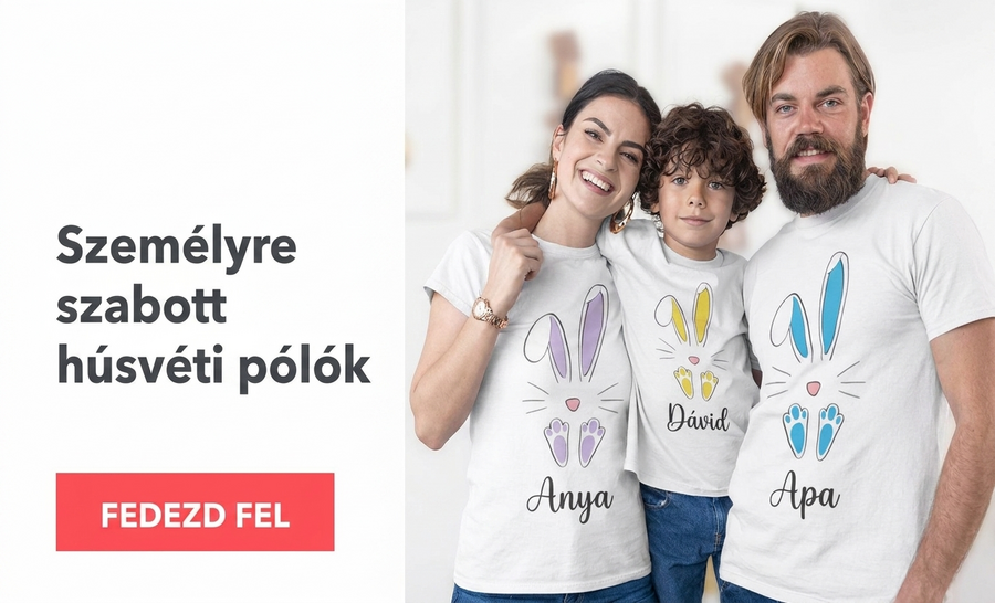 Személyre szabott húsvéti pólók