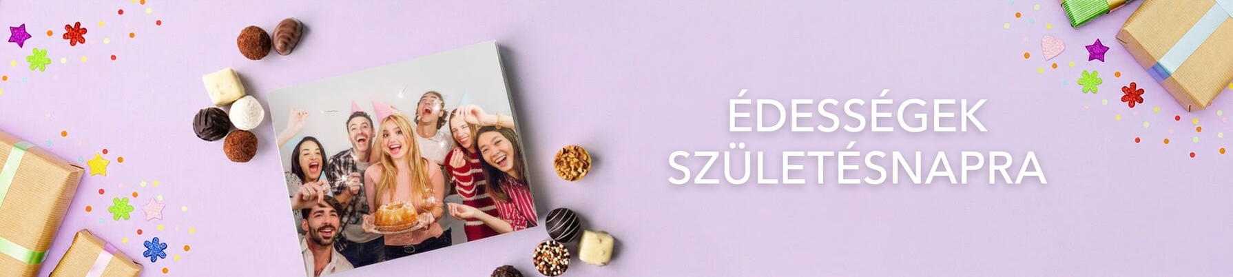 Személyre szabott édességek születésnapokra