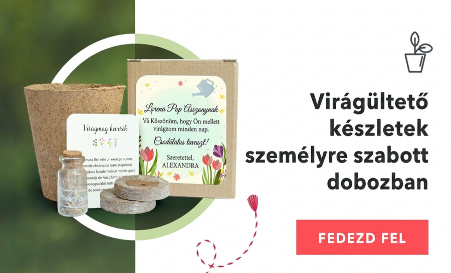 Virágültető készletek személyre szabott dobozokban