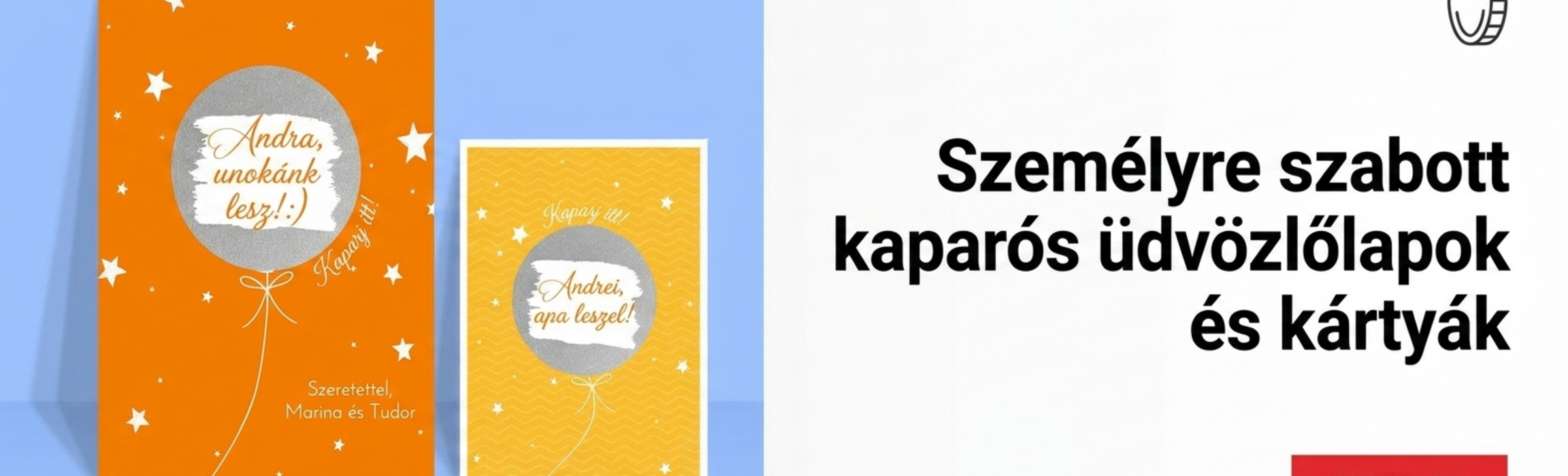 Ésszerű, személyre szabott üdvözlőkártyák és kártyák