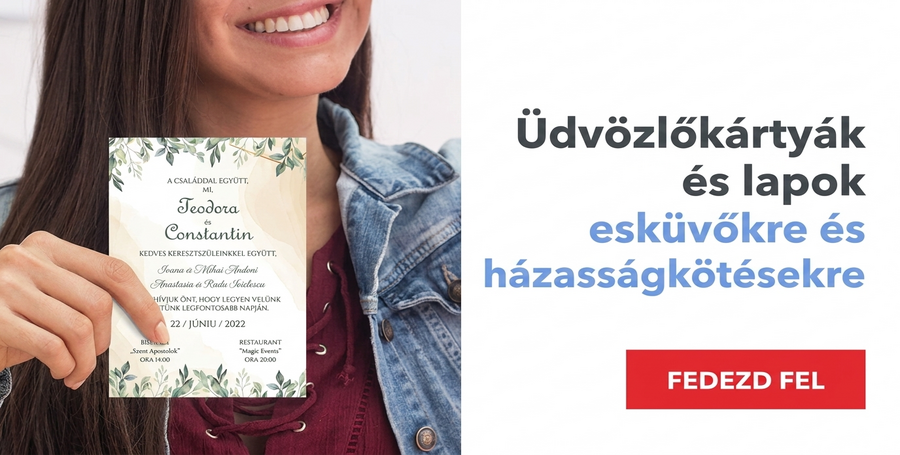 Üdvözlőkártyák, kártyák és meghívók esküvőkhöz és polgári szertartásokhoz