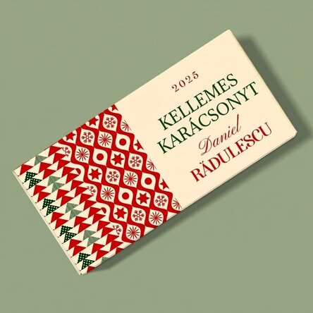 Személyre szabott csokoládé névvel és üzenettel - Klasszikus karácsony