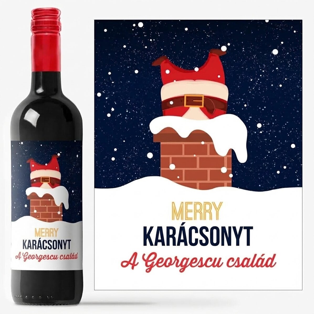 Személyre szabott bor szöveggel - Egészségünkre!
