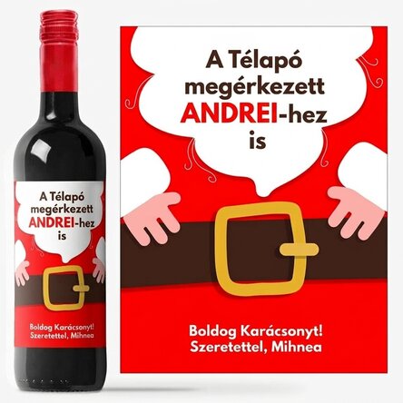 Személyre szabott bor szöveggel - Megérkezett a Mikulás