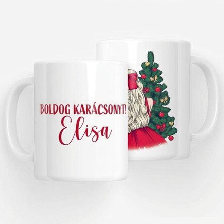 Személyre szabott bögre névvel - Karácsonyi hercegnő