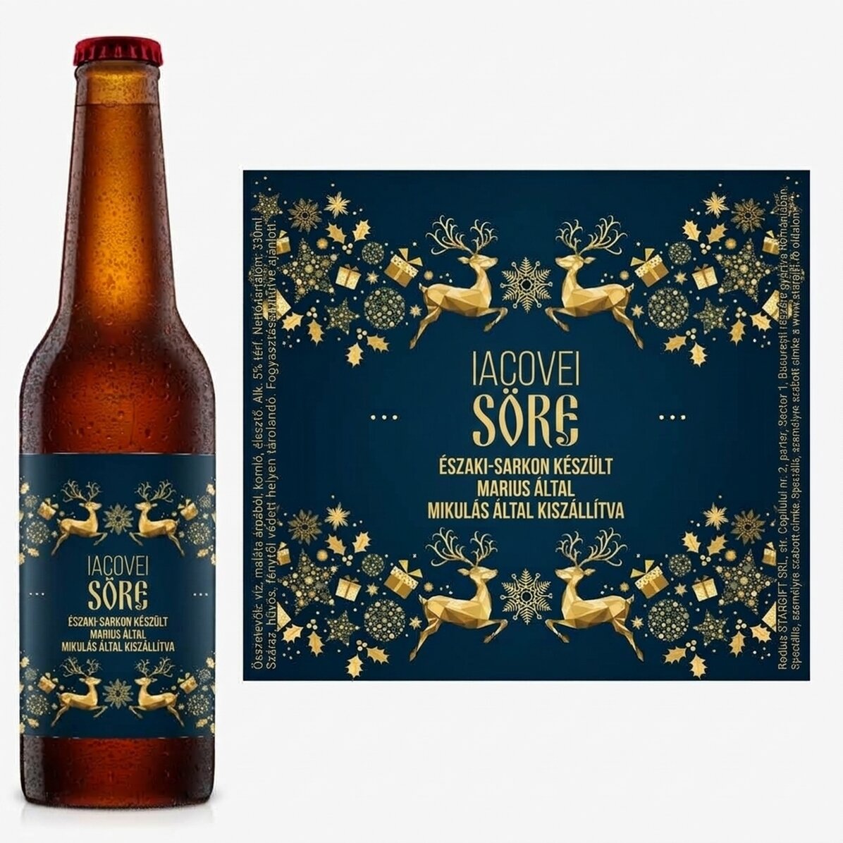 Személyre szabott sör szöveggel - Téli varázslat