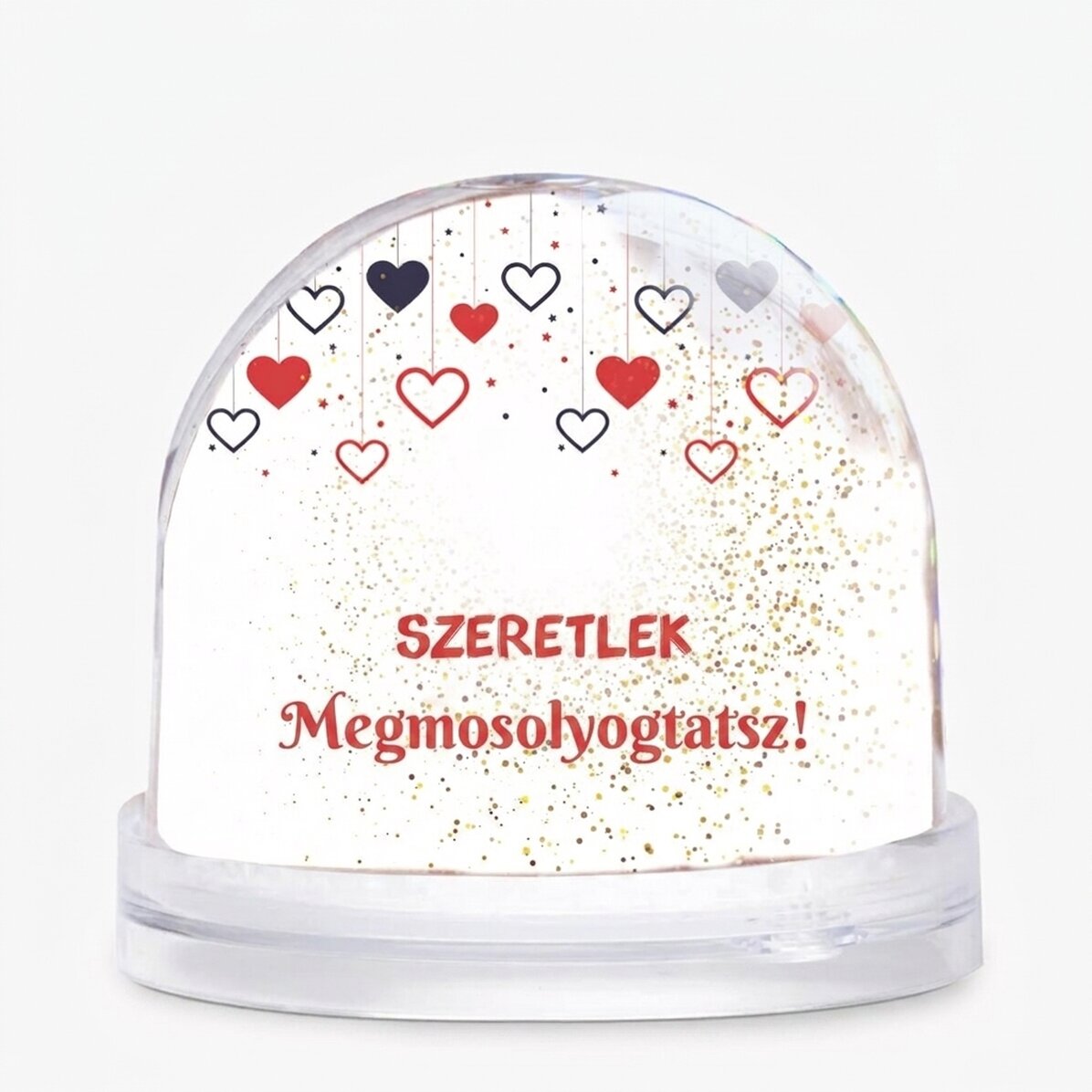 Személyre szabott asztali földgömb fotóval és szöveggel – Szerelem