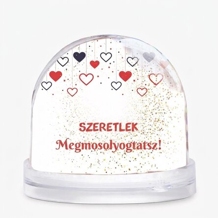 Személyre szabott asztali földgömb fotóval és szöveggel – Szerelem