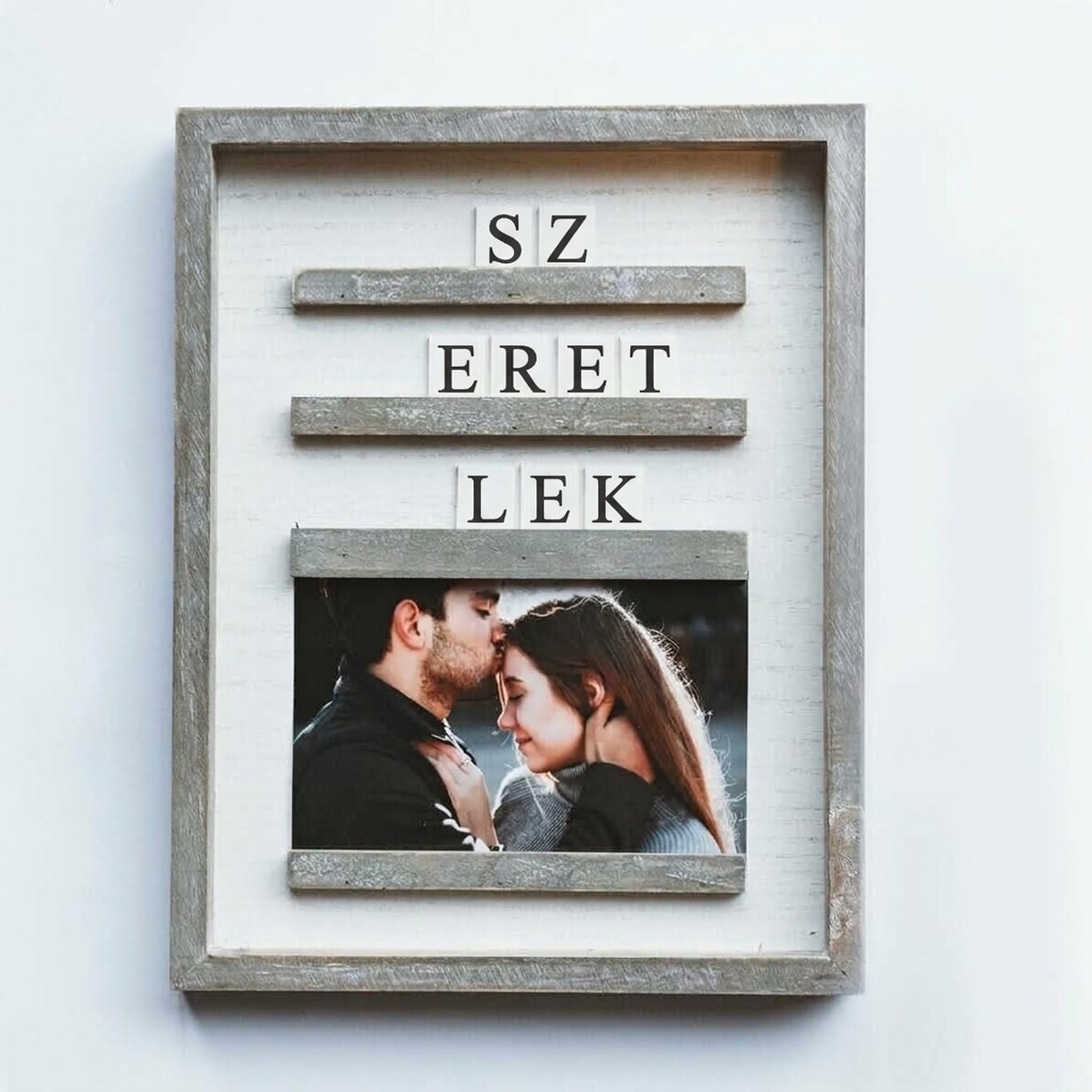 Fotókeret üzenettel és fotóval 23x29 cm