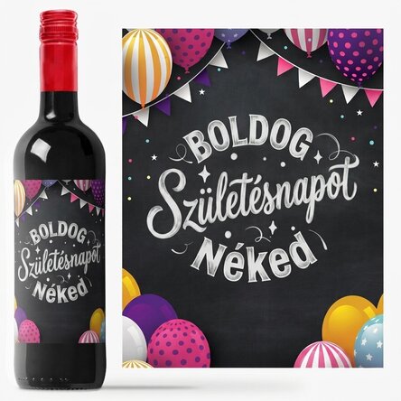 Személyre szabott bor - Boldog születésnapot!