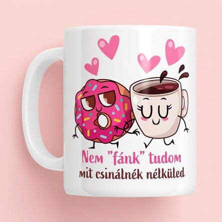 Személyre szabott bögre névvel - Doughnut Love