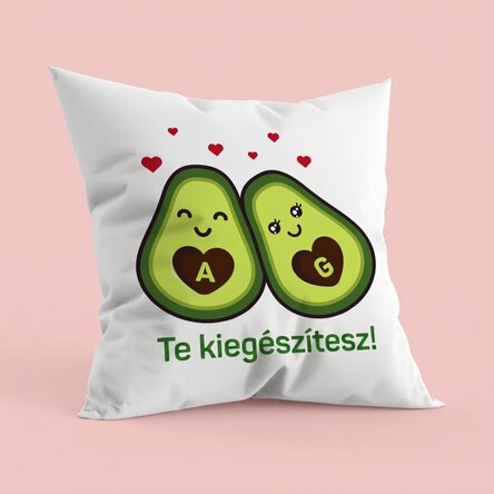 Személyre szabott párna szöveggel - Avokádó szerelem