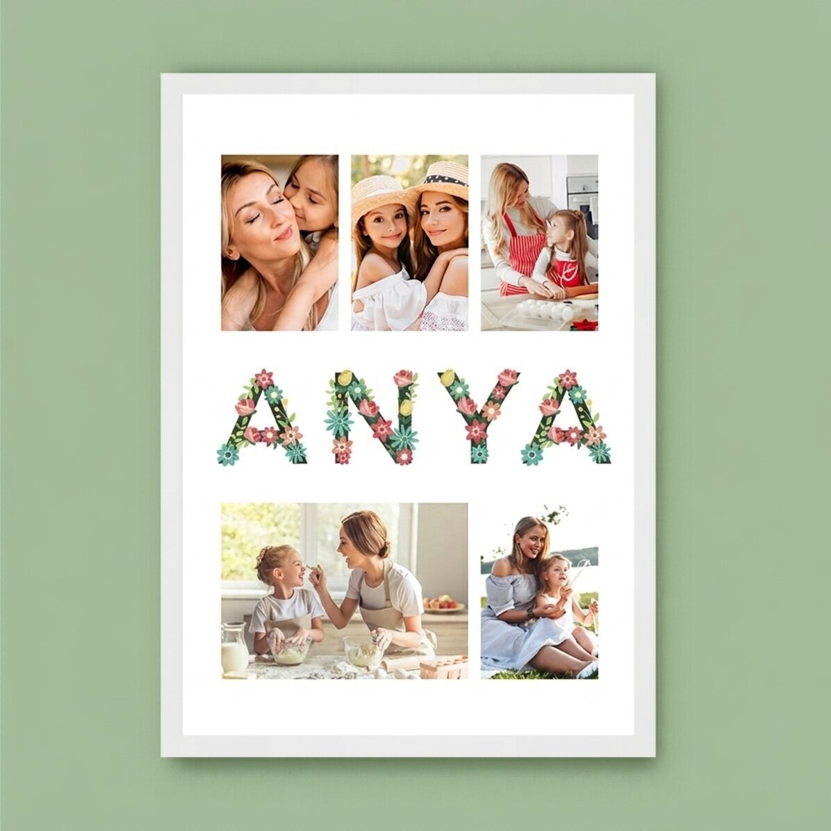 Személyre szabott vászon 5 fotóval - Anyának