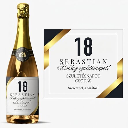 Személyre szabott pezsgő szöveggel felnőtteknek