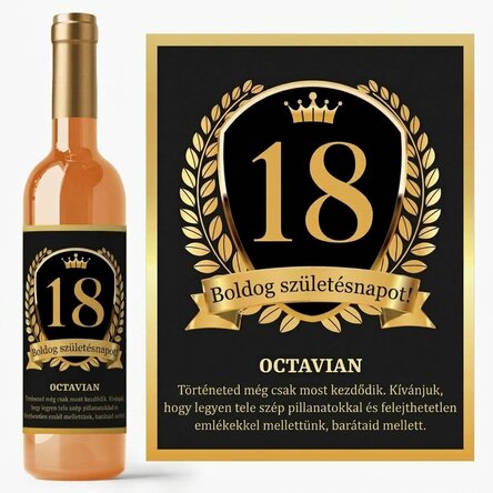 Személyre szabott bor szöveggel felnőtteknek