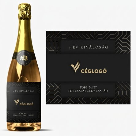 Személyre szabott pezsgő szöveggel - Márka évfordulója