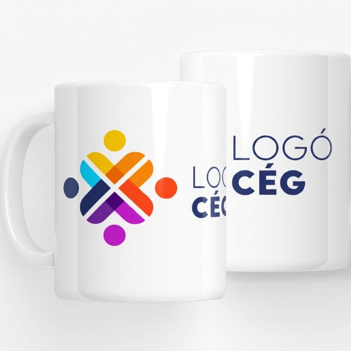 Személyre szabott bögre logóval