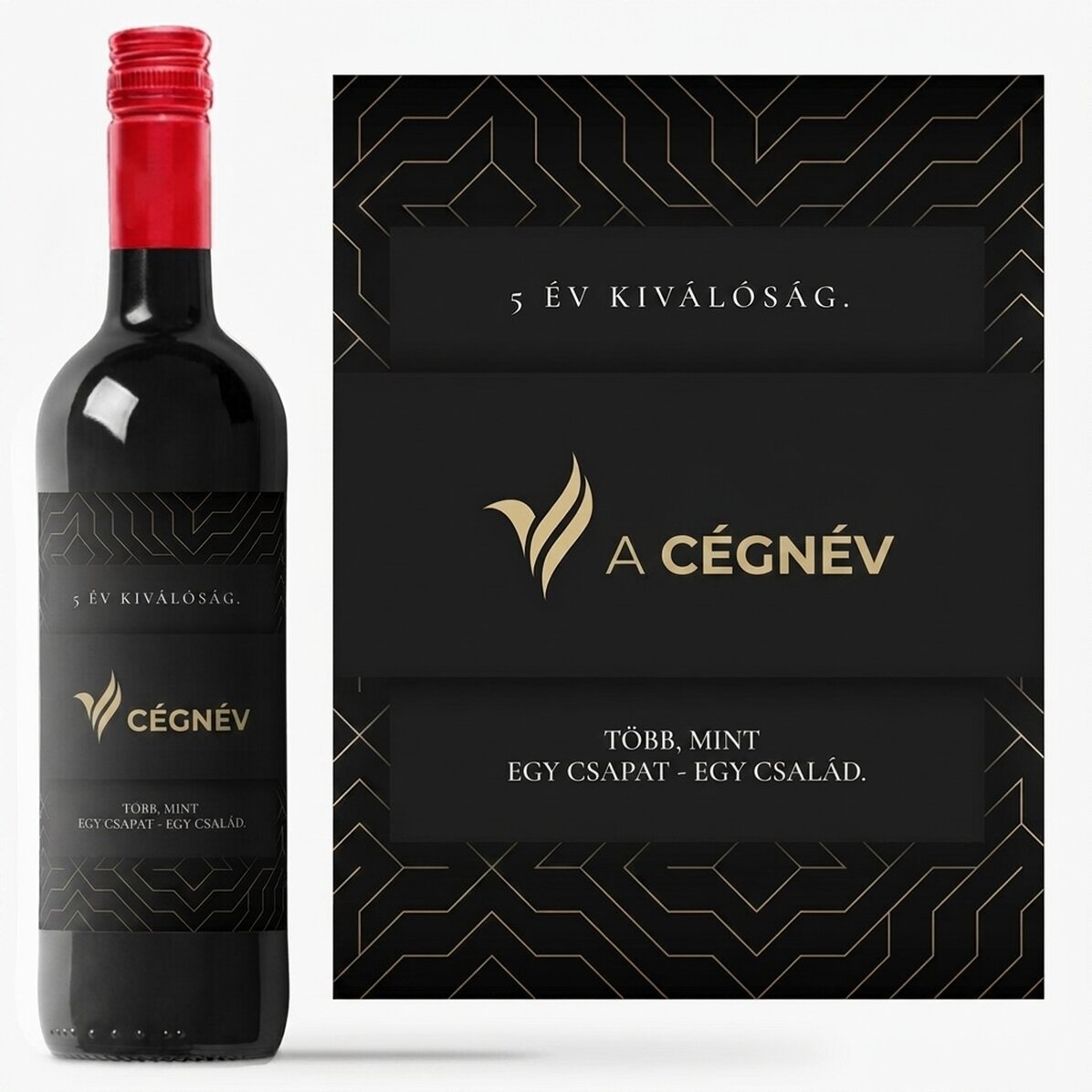 Személyre szabott bor logóval és szöveggel