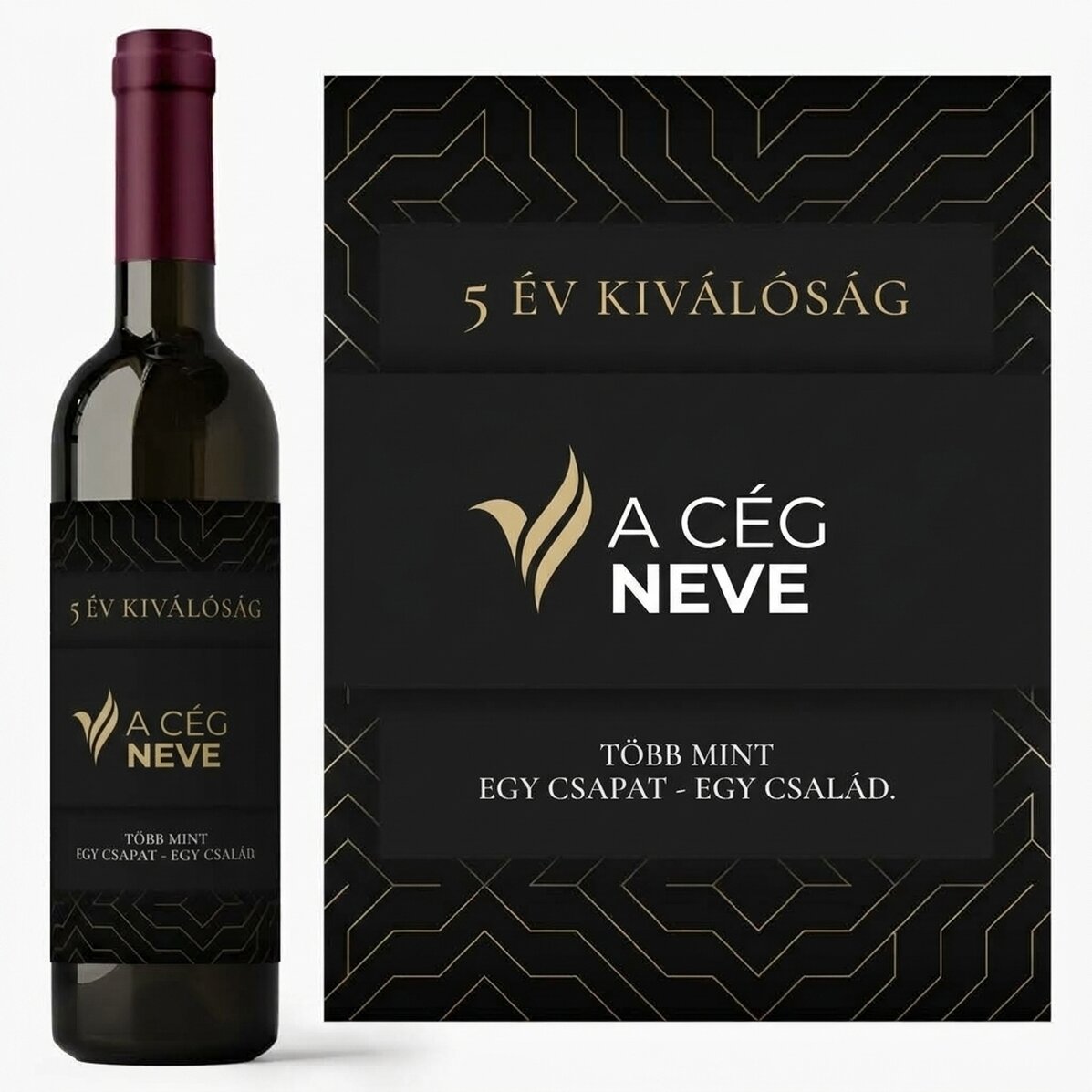 Személyre szabott bor logóval és szöveggel
