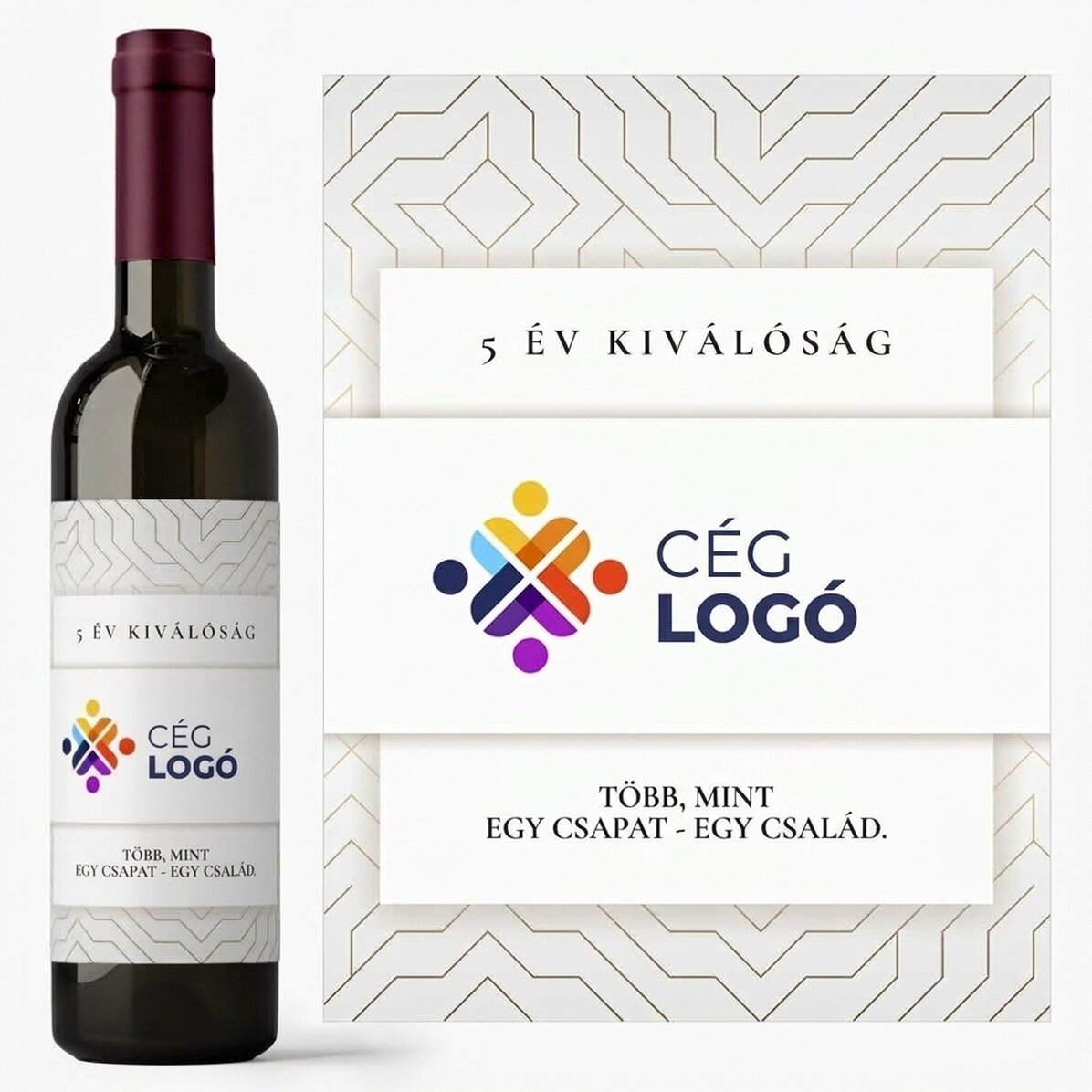 Személyre szabott bor logóval és szöveggel - Márka évfordulója