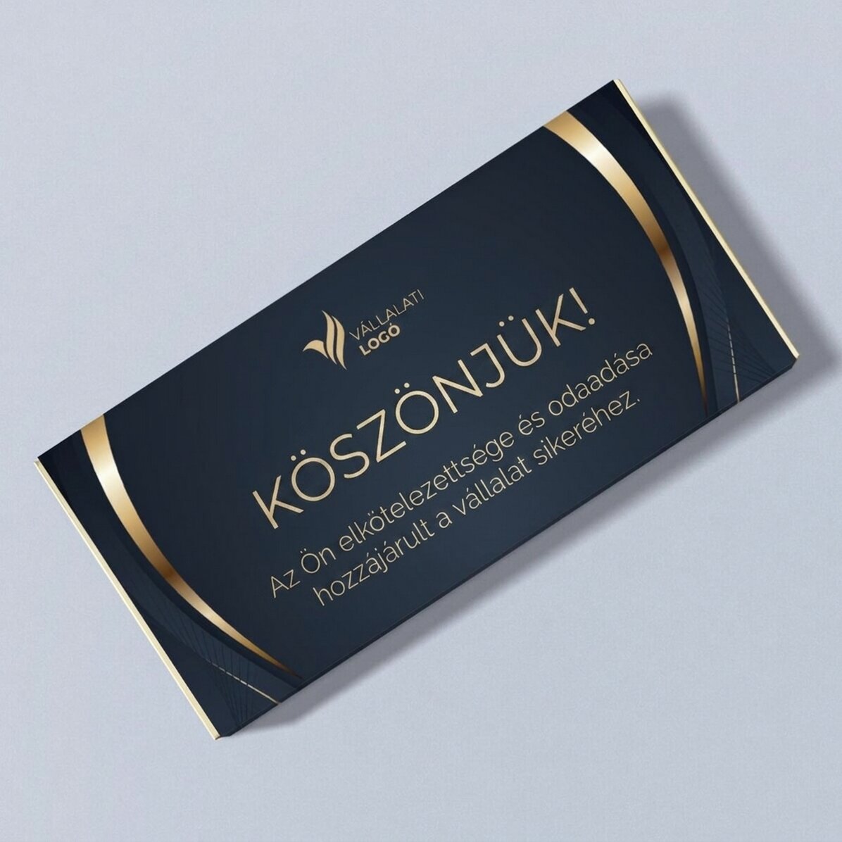 Személyre szabott csokoládé logóval és szöveggel - Üdvözlőkártyák