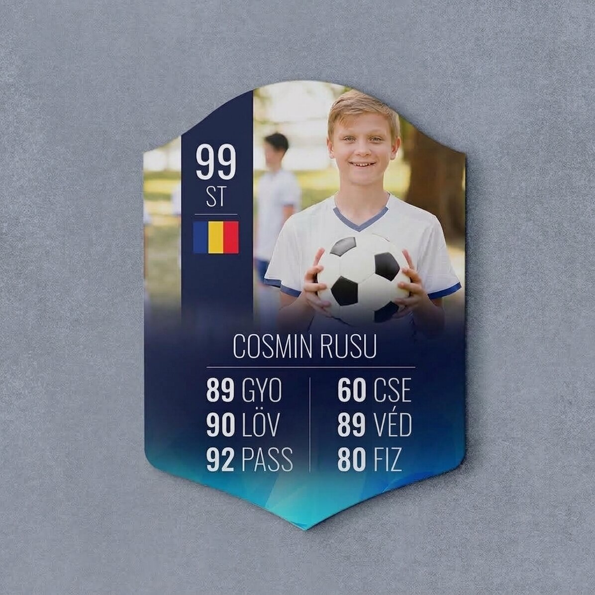 Személyre szabott FIFA kártya fotóval és statisztikákkal - Futballista