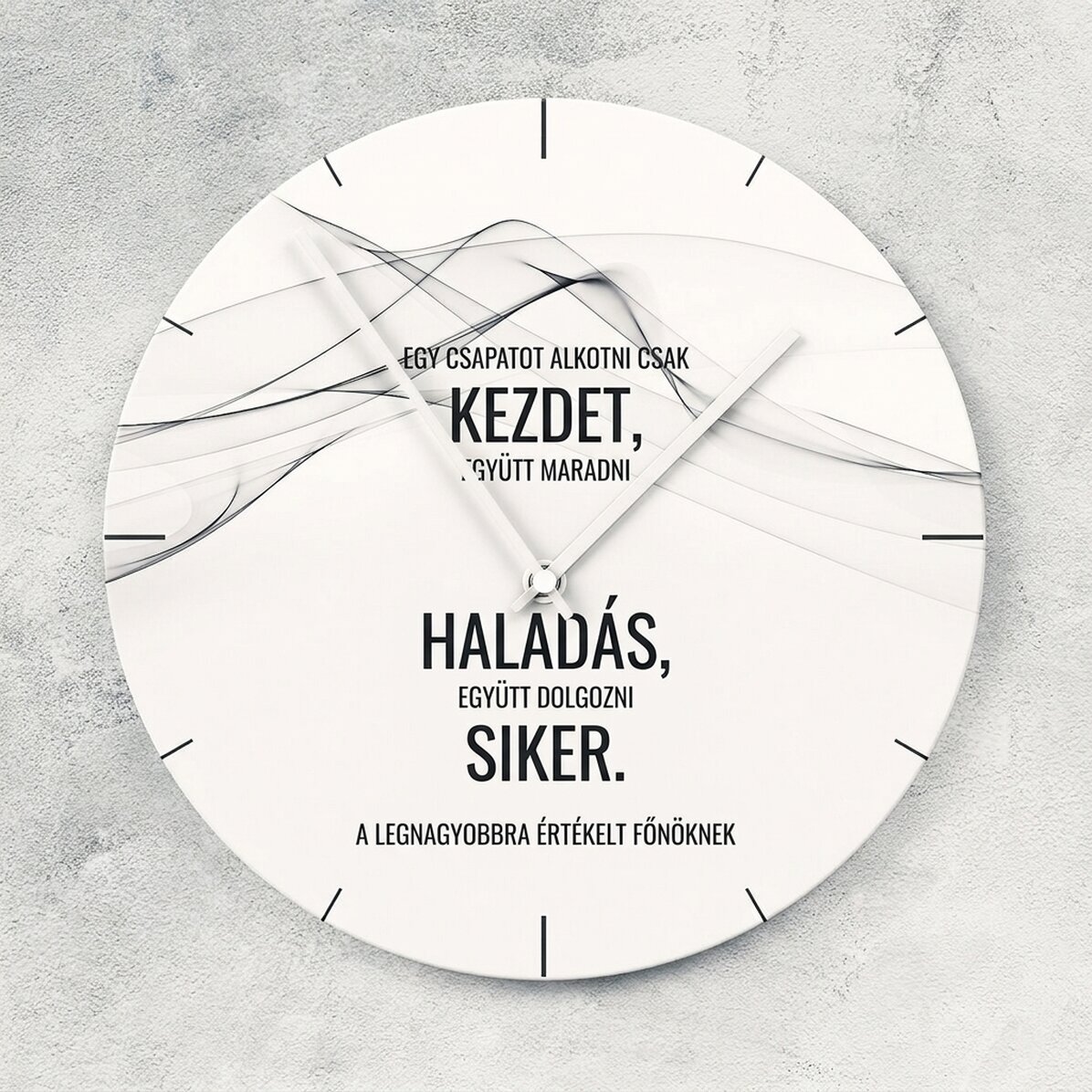 Személyre szabott óra szöveggel - Siker