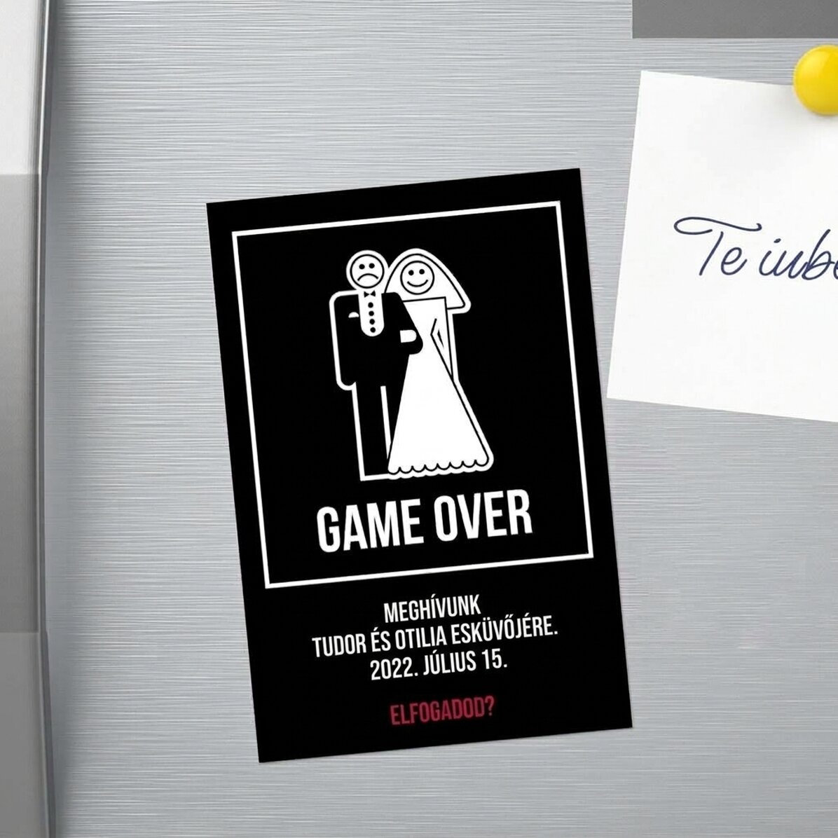Személyre szabott 10x15 cm-es mágnes - Game over