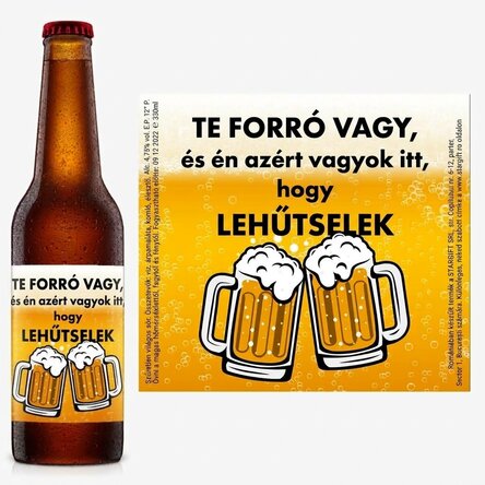 Személyre szabott sör szöveggel - Hot