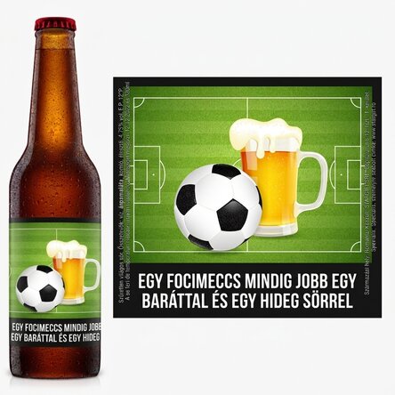Személyre szabott sör szöveggel - Futball