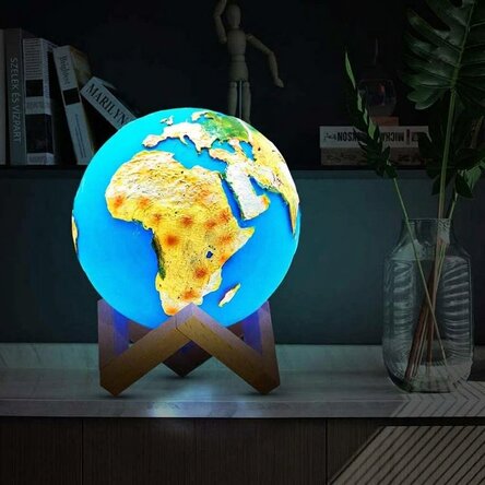 3D földgömb lámpa